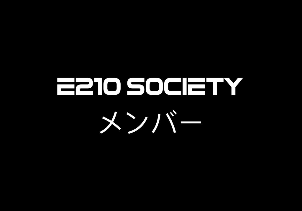 E210 Society member sticker without boarder.