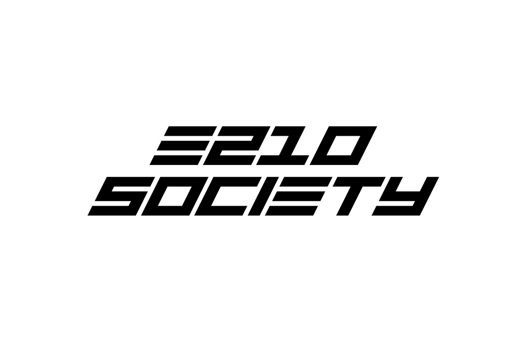 E210 Society Futuristic Script Decal